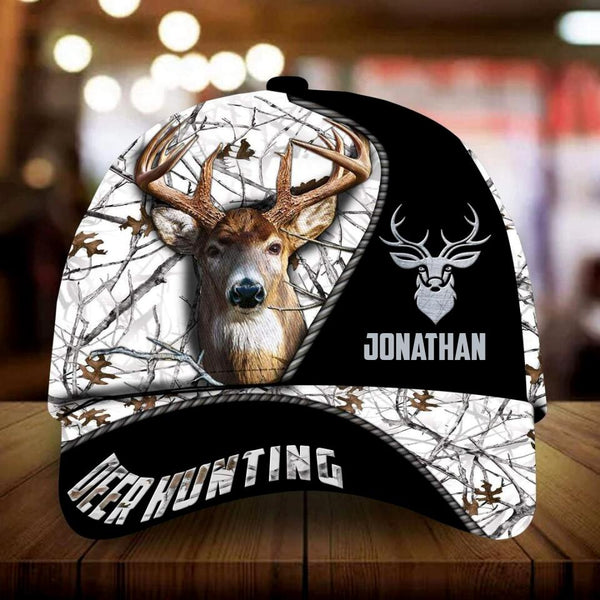 Premium Unique Deer Hunting Cap 3D White Personalized DBQ79235745SA