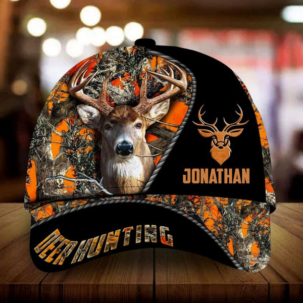 Premium Unique Deer Hunting Cap 3D Orange Personalized DBQ79235745SA Orange