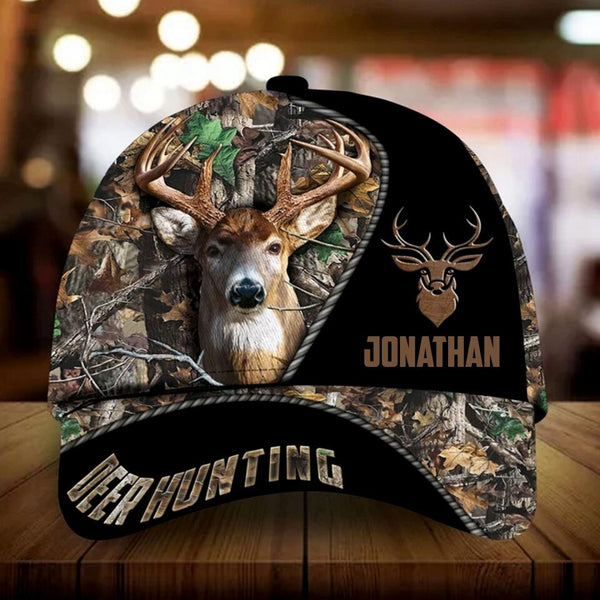 Premium Unique Deer Hunting Cap 3D Brown Personalized DBQ79235745SA