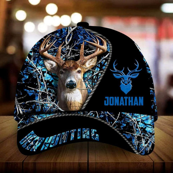 Premium Unique Deer Hunting Cap 3D Blue Personalized DBQ79235745SA