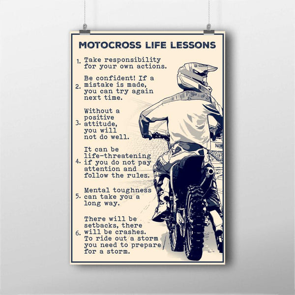 Custom Personalized Motocross Poster, Canvas with custom Name & Number, Vintage Style, Dirt Bike Gifts NTB0228B01DP