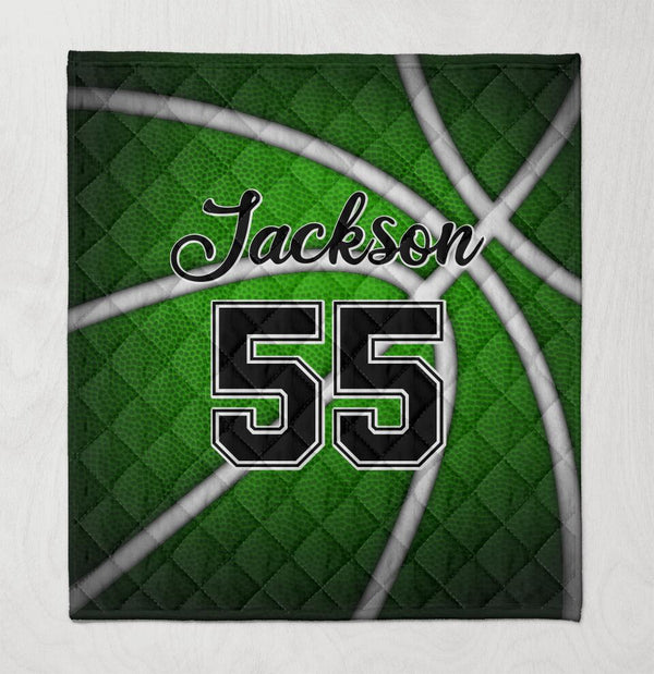 Custom Personalized Basketball Quilt Blanket, Quilt Bedding Set with custom Name, Number & Background, Sport Gifts For Daughter Son NTB0315B01DP