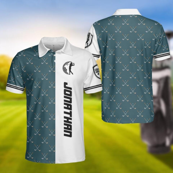 Personalized Golf Polo Shirt with custom Name, Golf Shirts For Men - NNH0127B04SA