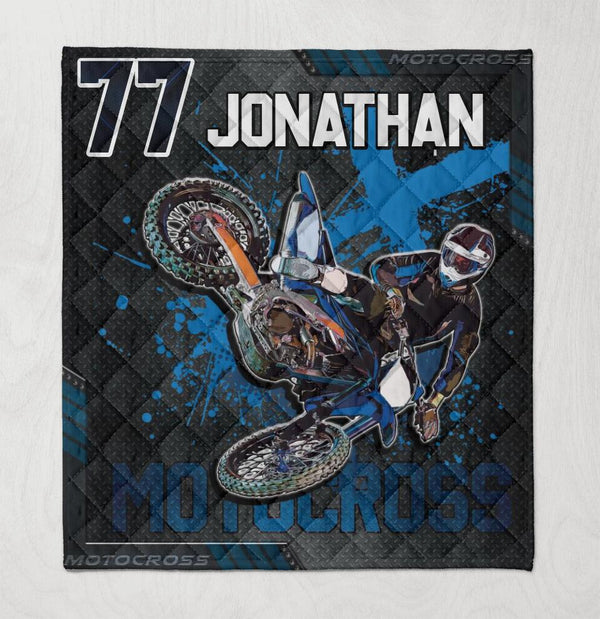 Motocross Name Number & Club Custom Personalized Quilt Ntb1202A04Dp