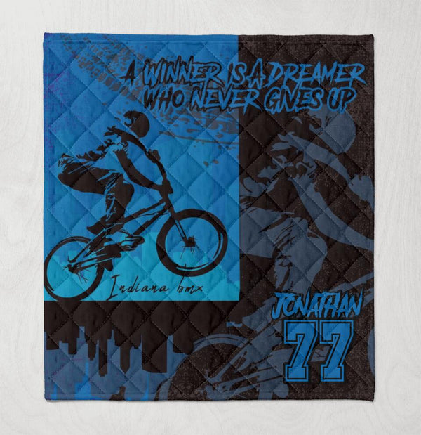 Bmx Racing Name Number & State Custom Personalized Quilt Dbq0820B01Dp