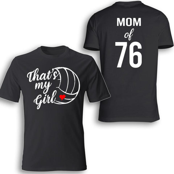 Custom Personalized Volleyball T-Shirt with custom Number, Sport Gifts For Mom, Mother'S Day Gift NTB0605B04SA