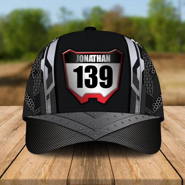 Custom Personalized Motocross Cap with custom Name Number & Plate, Mx Dirt Bikes Gifts NTB0315B01SA