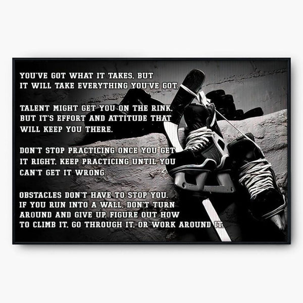 Ice Hockey Poster, Canvas Hockey Gifts NTB0522B17SA