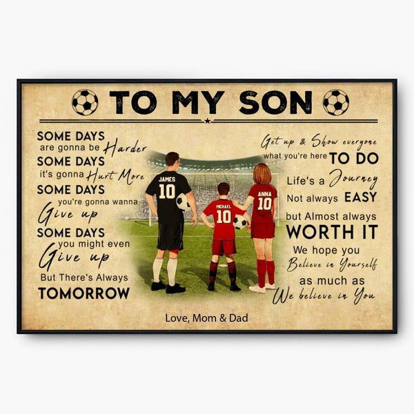 Custom Personalized Soccer Poster, Canvas, Gifts For Son, Soccer Gift, Gifts For Soccer Players With Custom Name, Number, Appearance & Landscape NTB0530B01SA