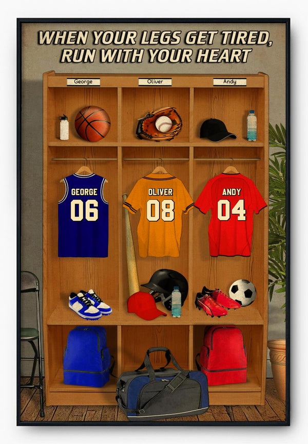 Custom Personalized Poster, Canvas, Gifts For Son, Gifts For Daughter With Custom Types Of Sports, Basketball, Baseball, Soccer Name & Number NTB0507B01SA