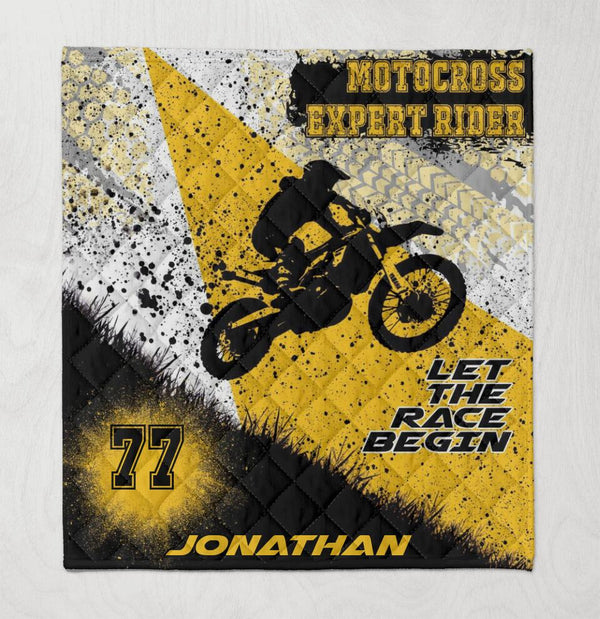 Motocross Racing Name & Number Custom Personalized Quilt Dbq0821A02Sa