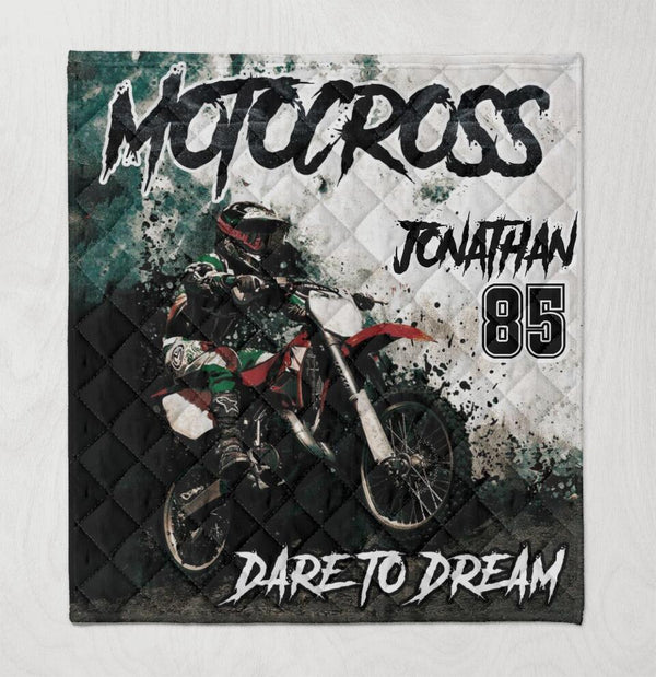 Motocross Racing Name & Number Personalized Quilt Dbq0831A10Sa