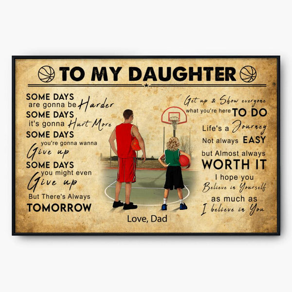 Personalized Basketball Poster, Canvas, Custom Name, Number, Appearance & Landscape, Sport Gifts For Daughter, Gifts For Basketball Daughter NTB0218B01DP