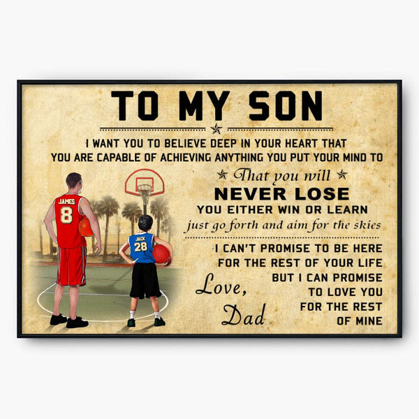 Custom Personalized Basketball Poster, Canvas with custom Name, Number, Appearance & Landscape, Vintage Style, Gifts For Basketball Son, Basketball Lover, Player Gifts NTB0215B01DP