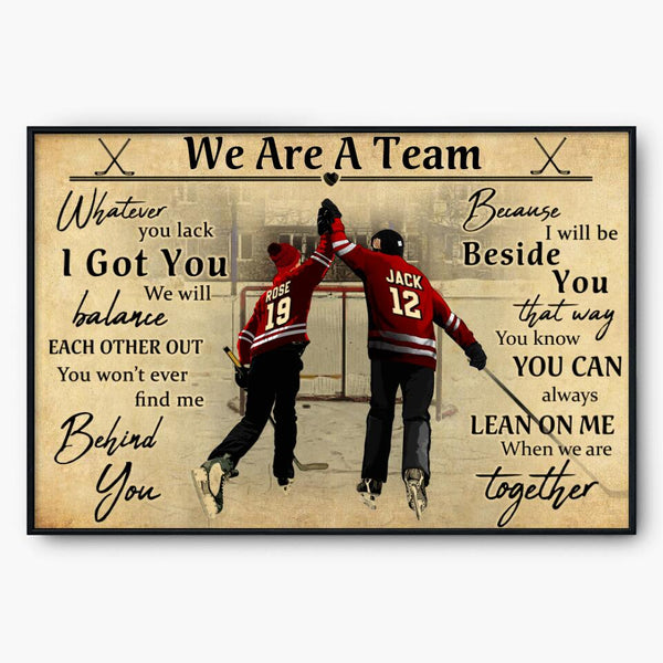 Custom Personalized Ice Hockey Poster, Canvas, Hockey Gifts, Gifts For Her, Gifts For Him With Custom Name, Number & Appearance LTL0722B01DA