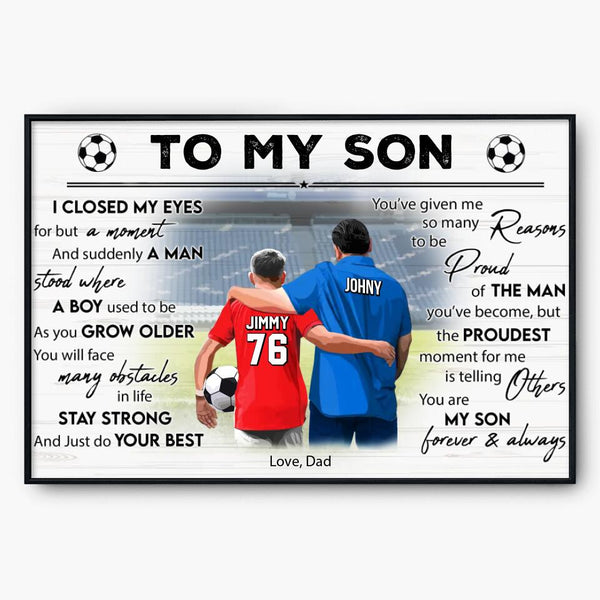 Custom Personalized Soccer Poster, Canvas, Soccer Gift, Gifts For Soccer Players, Sport Gifts For Son, Soccer Lover Gifts With Custom Name, Number, Appearance & Landscape TBN0906B01DA