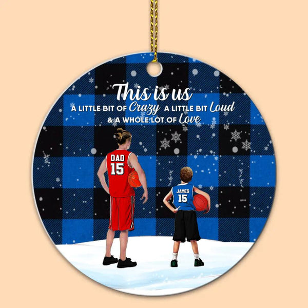 Custom Personalized Basketball Aluminum Circle Ornament, Gift For Basketball Players, Christmas Gift For Son, Life Is Better With Family With Custom Name, Number, Appearance & Landscape LTL1012O54DA