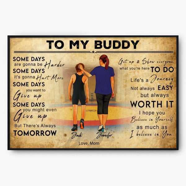 Custom Personalized Wrestling Poster, Canvas, Wrestling Gift, Gifts For Wrestler, Sport Gifts For Son With Custom Name & Appearance LTL1004B01DA