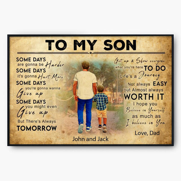 Custom Personalized Family Poster, Canvas, Family Gift, Best Gift For Family, Gift Idea For Family, Gift For Son, Gift Ideas For Son, Some Days Are Gonna Be Harder With Custom Name, Appearance & Landscape TBN0920B01DA