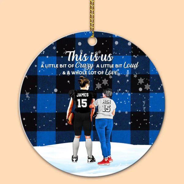 Custom Personalized Football Aluminum Circle Ornament, Gift For Football Players, Christmas Gift For Son, Life Is Better With Family With Custom Name, Number, Appearance & Landscape LTL1011O21DA