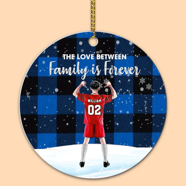 Custom Personalized Soccer Aluminum Circle Ornament, Gift For Soccer Players, Christmas Gift For Son, Life Is Better With Family With Custom Name, Number, Appearance & Landscape LTL1012O19DA