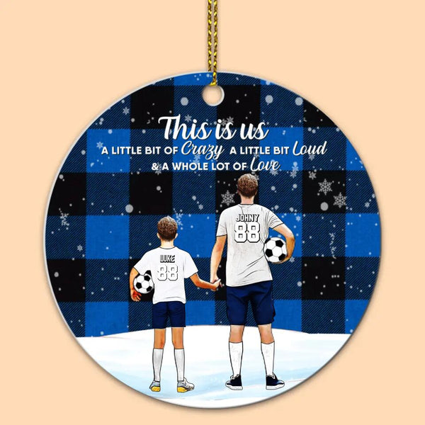 Custom Personalized Soccer Aluminum Circle Ornament, Gift For Soccer Players, Christmas Gift For Son, Life Is Better With Family With Custom Name, Number, Appearance & Landscape LTL1011O23DA