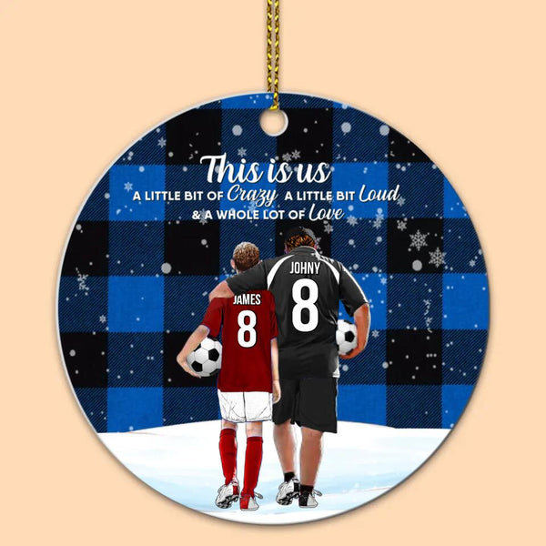 Custom Personalized Soccer Aluminum Circle Ornament, Gift For Soccer Players, Christmas Gift For Son, Life Is Better With Family With Custom Name, Number, Appearance & Landscape LTL1011O27DA