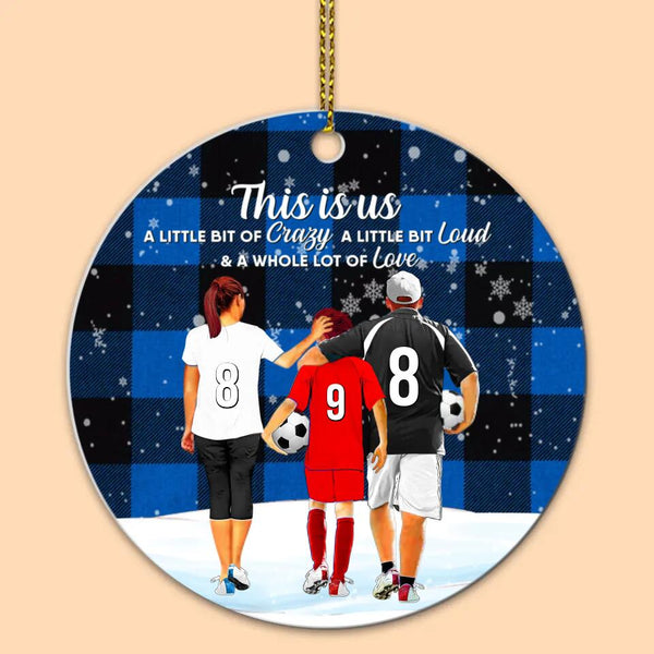 Custom Personalized Soccer Aluminum Circle Ornament, Gift For Soccer Players, Christmas Gift For Son, Life Is Better With Family With Custom Name, Number, Appearance & Landscape LTL1011O57DA