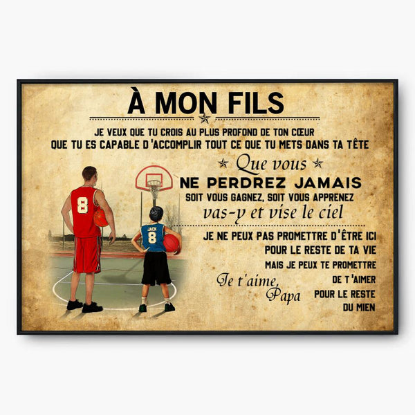 Poster, Canvas Personnalisées du Basketball, Avec Nom, Numéro, Apparence & Paysage Personnalisés, Style Vintage, Cadeau Pour Fils, Cadeau Pour Fille, TBN0215B01DPFR