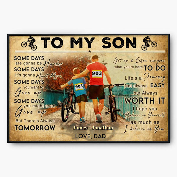 Custom Personalized Cycling Poster, Canvas, Vintage Style, Gifts For Cycling Lovers, Cycling Lover Gifts, Personalized Cycling Gifts, With Custom Name, Number & Appearance LMD0920B02DA