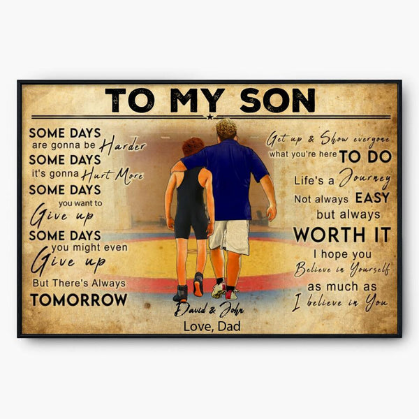 Custom Personalized Wrestling Poster, Canvas, Wrestling Gift, Gifts For Wrestler, Sport Gifts For Son With Custom Name & Appearance LTL1004B02DA