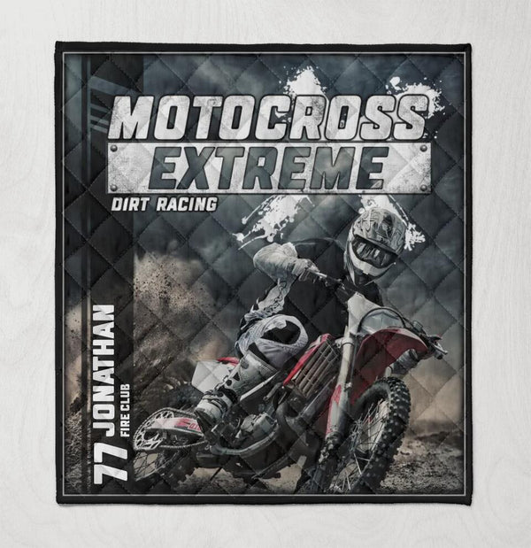 Motocross Name Number & State Personalized Quilt Ntb1130A05Dp