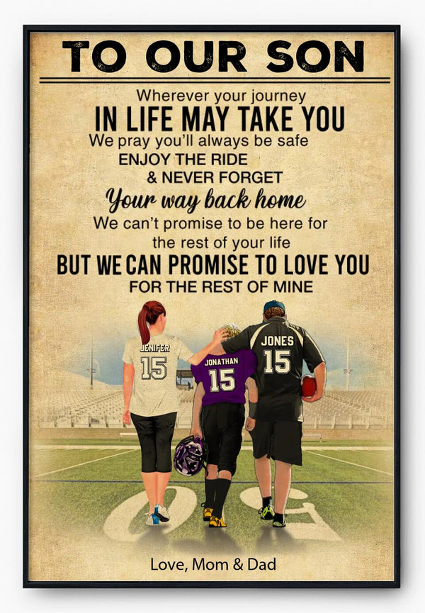 Custom Personalized Football Poster, Canvas with custom Name, Number & Appearance, Football Gift, Gifts For Football Players, Sport Gifts For Son, Football Lover Gifts LTL1115B01DA