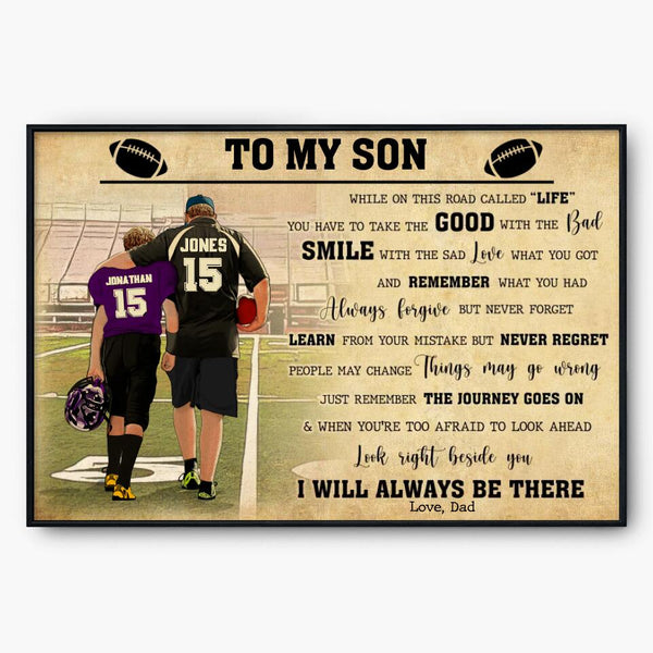 Custom Personalized Football Poster, Canvas with custom Name, Number & Appearance, Football Gift, Gifts For Football Players, Sport Gifts For Son, Football Lover Gifts LML0110C02DA