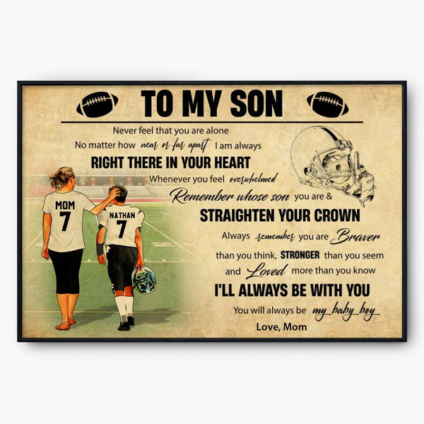 Custom Personalized Football Poster, Canvas with custom Name, Number & Appearance, Football Gift, Gifts For Football Players, Sport Gifts For Son, Football Lover Gifts LML0111C01DA