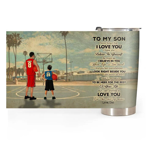 Custom Personalized Basketball Tumbler, Sport Gifts For Son, Basketball Lover Gifts, Personalized Basketball Gifts, Gift For A Basketball Player With Custom  LMD0224C04DA