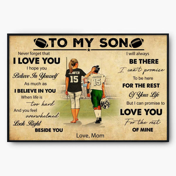 Custom Personalized Football Poster, Canvas with custom Name, Number & Appearance, Football Gift, Gifts For Football Players, Sport Gifts For Son, Football Lover Gifts LML0213C05DA