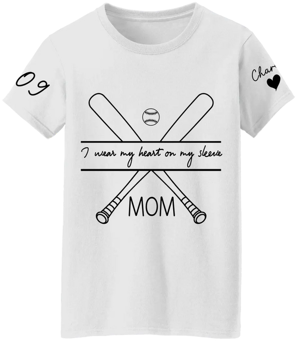 Custom Personalized Baseball Apparel, Baseball Gifts For Mom, Gifts For Baseball Mom With Custom Name & Number LLL0509C01HV