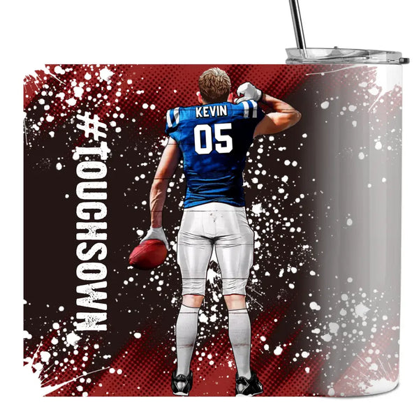 Custom Personalized Football Tumbler with custom Name, Number & Appearance, Football Gift, Gifts For Football Players, Sport Gifts For Son, Football Lover Gifts DPT2205C04SA