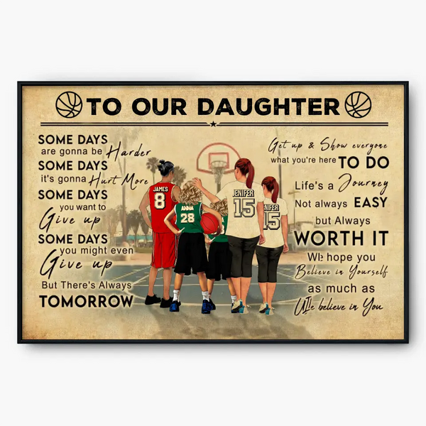 Custom Personalized Basketball Poster, Canvas with custom Name, Number & Appearance, Vintage Style, Sport Gifts For Son, Gifts For Basketball Son, Basketball Lover Gifts, Personalized Basketball Gifts, Gift For A Basketball Player NHT0526C03SA