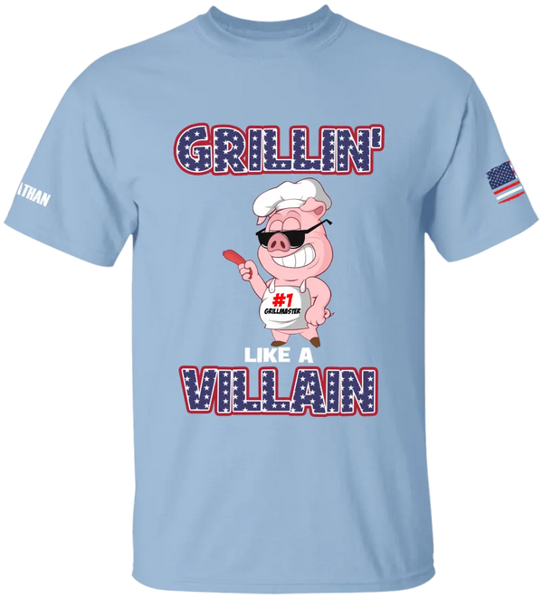 BBQ T shirts, Grillin' Like A Villain Tshirts, Gifts for BBQ Lovers LLL0615C01HV