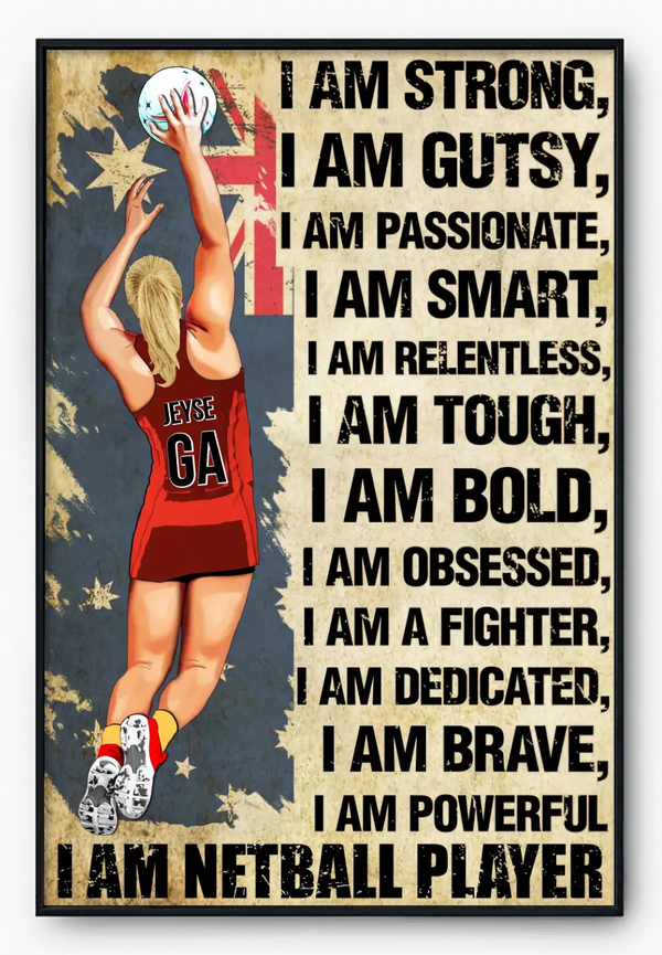 Custom Personalized Netball Poster, Canvas, To My Daughter, Gifts For Daughter, Netball Gift, Gifts For Netball Players HTL0617C02HV