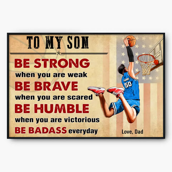 Custom Personalized Basketball Poster, Canvas, Basketball Gifts, Gifts For Basketball Lovers, Sport Gifts For Son, Basketball Lovers Gifts  LLL0715C02SA