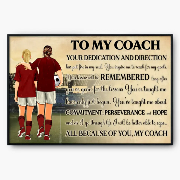 Custom Personalized Soccer Poster, Canvas, Soccer Gifts, Gifts For Soccer Coaches, Sport Gifts For Coaches, Soccer  Lovers Gifts  LLL0719C01SA