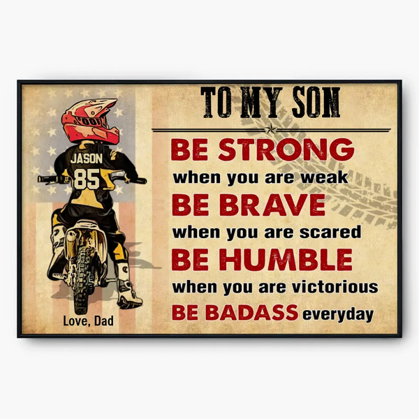 Custom Personalized Motocross Poster, Canvas with custom Name , Number & Appearance, Motocross Gifts, Gifts For Motocross Lovers, Sport Gifts For Son, Motocross Lovers Gifts LLL0724C02