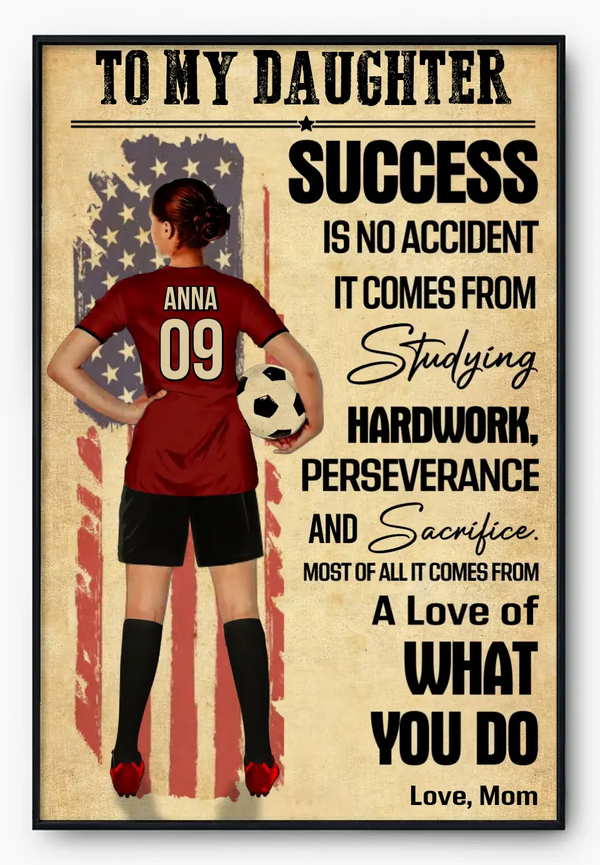 Custom Personalized Soccer Poster, Canvas, Soccer Gifts, Gifts For Soccer Lovers, Sport Gifts For Daughters, Soccer  Lovers Gifts LLL0724C03SA
