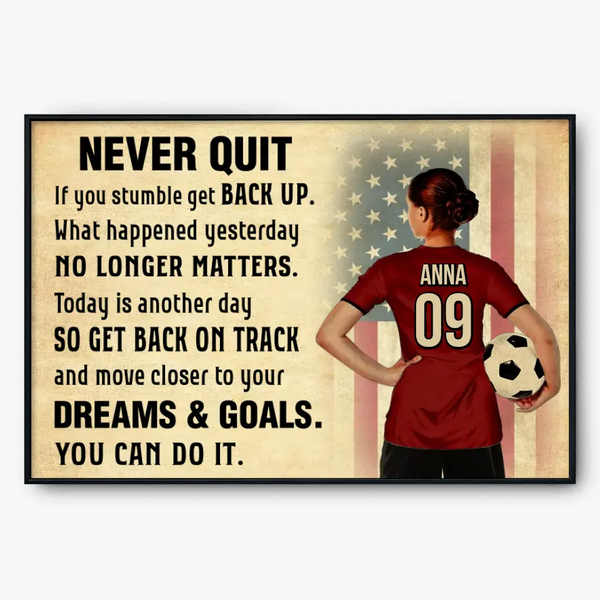 Custom Personalized Soccer Poster, Canvas, Soccer Gifts, Gifts For Soccer Lovers, Sport Gifts For Daughters, Soccer  Lovers Gifts LLL0726C03HV