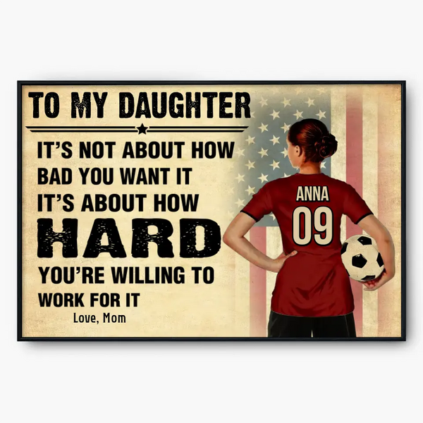 Custom Personalized Soccer Poster, Canvas, Soccer Gifts, Gifts For Soccer Lovers, Sport Gifts For Daughters, Soccer  Lovers Gifts LLL0729C02HV