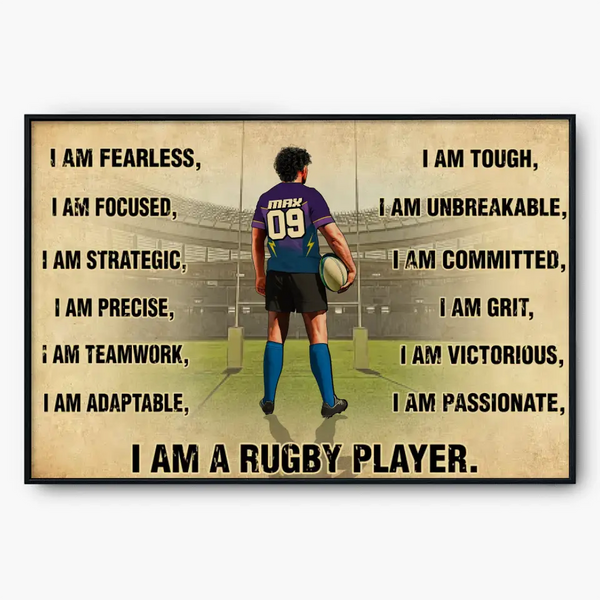 Custom Personalized Rugby Poster, Canvas, Rugby Gift, Gifts For Rugby Lovers, Rugby Lovers Gifts HTL0731C01HV