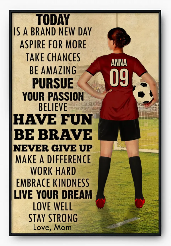Custom Personalized Soccer Poster, Canvas, Soccer Gifts, Gifts For Soccer Lovers, Sport Gifts For Daughters, Soccer  Lovers Gifts LLL0728C01DP